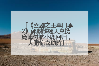 《喜剧之王单口季2》郭麒麟杨天真携庞博付航小鹿回归，大鹏惊喜助阵