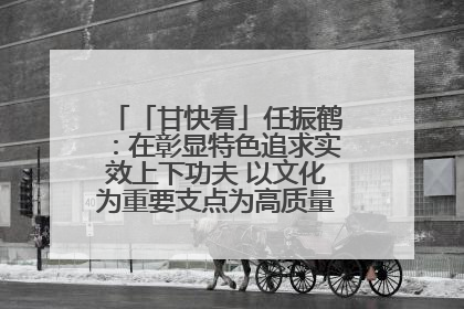 「甘快看」任振鹤：在彰显特色追求实效上下功夫 以文化为重要支点为高质量发展增添动能