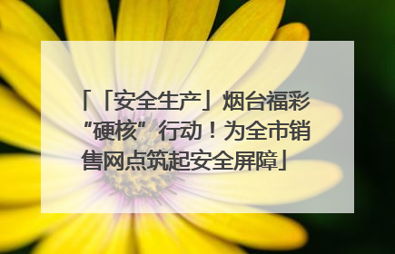 「安全生产」烟台福彩“硬核”行动！为全市销售网点筑起安全屏障