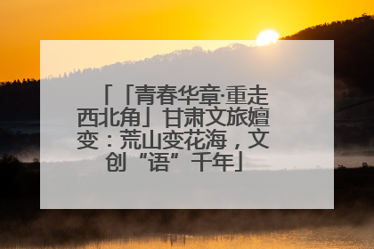 「青春华章·重走西北角」甘肃文旅嬗变：荒山变花海，文创“语”千年