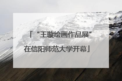 “王璇绘画作品展”在信阳师范大学开幕