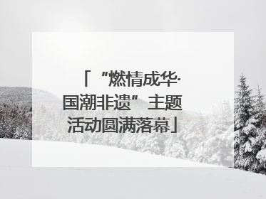 “燃情成华·国潮非遗”主题活动圆满落幕