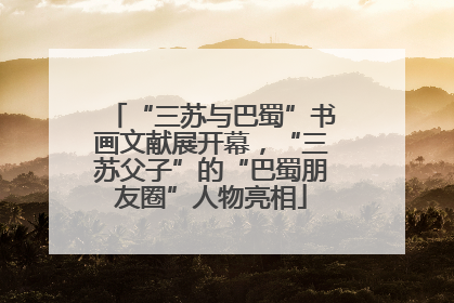 “三苏与巴蜀”书画文献展开幕，“三苏父子”的“巴蜀朋友圈”人物亮相