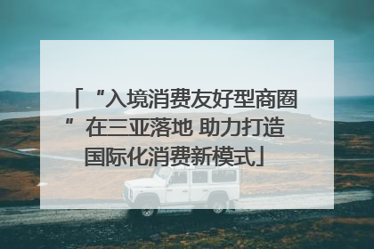 “入境消费友好型商圈”在三亚落地 助力打造国际化消费新模式