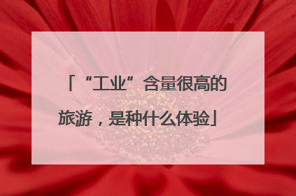 “工业”含量很高的旅游，是种什么体验