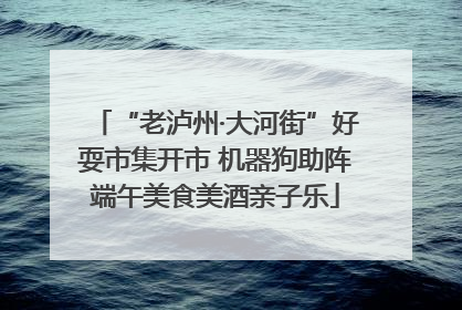 “老泸州·大河街”好耍市集开市 机器狗助阵端午美食美酒亲子乐