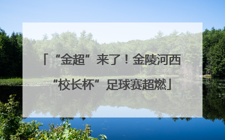 “金超”来了！金陵河西“校长杯”足球赛超燃