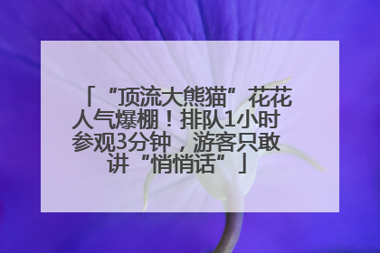 “顶流大熊猫”花花人气爆棚！排队1小时参观3分钟，游客只敢讲“悄悄话”