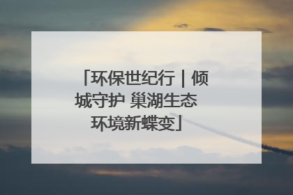 环保世纪行｜倾城守护 巢湖生态环境新蝶变