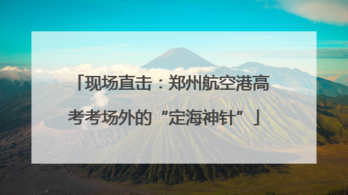 现场直击：郑州航空港高考考场外的“定海神针”