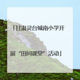 甘肃灵台城南小学开展“田间课堂”活动