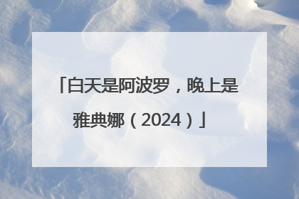 白天是阿波罗，晚上是雅典娜（2024）