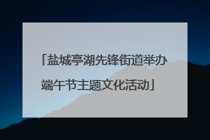 盐城亭湖先锋街道举办端午节主题文化活动