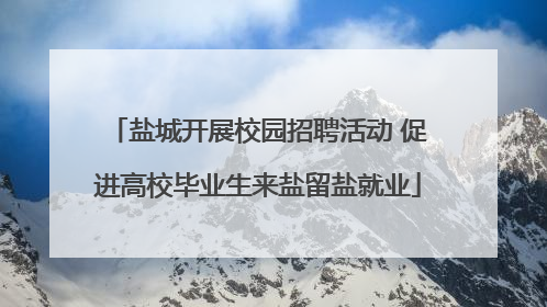 盐城开展校园招聘活动 促进高校毕业生来盐留盐就业