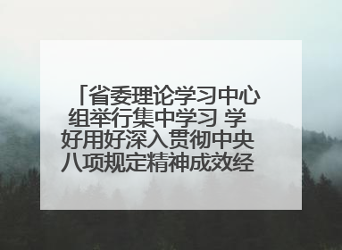 省委理论学习中心组举行集中学习 学好用好深入贯彻中央八项规定精神成效经验 示范带头持续推动全省学习教育走深走实