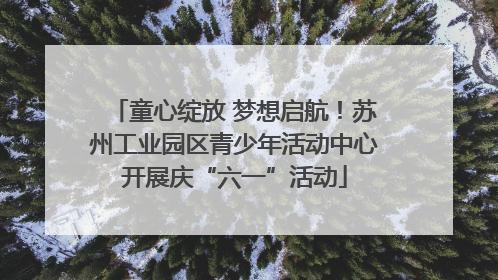 童心绽放 梦想启航！苏州工业园区青少年活动中心开展庆“六一”活动