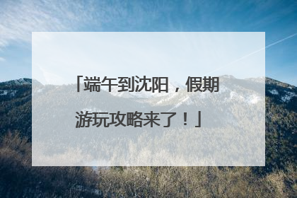 端午到沈阳，假期游玩攻略来了！