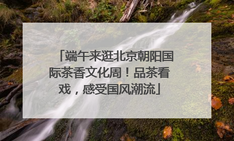 端午来逛北京朝阳国际茶香文化周！品茶看戏，感受国风潮流