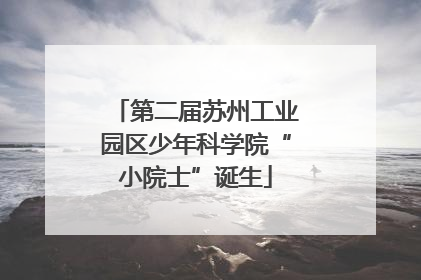第二届苏州工业园区少年科学院“小院士”诞生