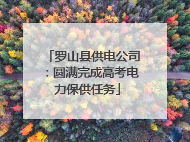 罗山县供电公司：圆满完成高考电力保供任务