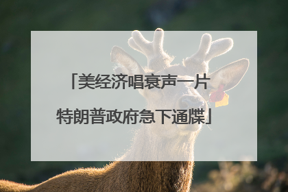 美经济唱衰声一片 特朗普政府急下通牒