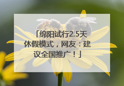 绵阳试行2.5天休假模式，网友：建议全国推广！