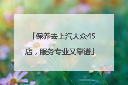 保养去上汽大众4S店，服务专业又靠谱