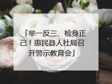 举一反三、检身正己！惠民县人社局召开警示教育会
