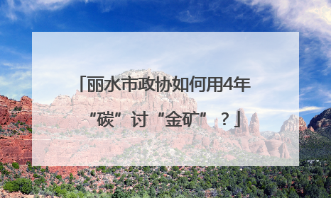 丽水市政协如何用4年“碳”讨“金矿”？