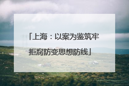 上海：以案为鉴筑牢拒腐防变思想防线
