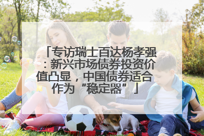 专访瑞士百达杨孝强：新兴市场债券投资价值凸显，中国债券适合作为“稳定器”