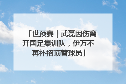世预赛｜武磊因伤离开国足集训队，伊万不再补招顶替球员