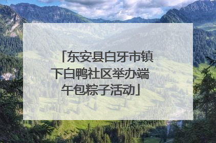 东安县白牙市镇下白鸭社区举办端午包粽子活动