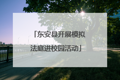 东安县开展模拟法庭进校园活动