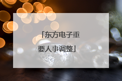 东方电子重要人事调整