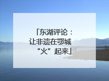 东湖评论：让非遗在鄂城“火”起来