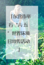 东营市举行“六·五”世界环境日宣传活动