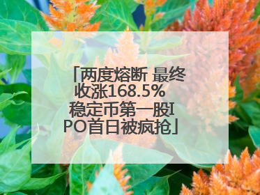 两度熔断 最终收涨168.5% 稳定币第一股IPO首日被疯抢