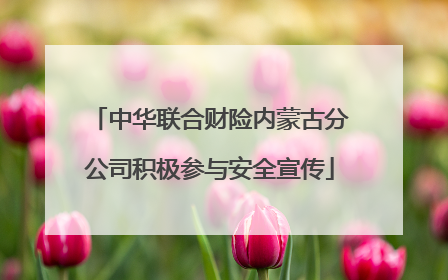 中华联合财险内蒙古分公司积极参与安全宣传