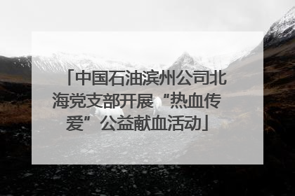 中国石油滨州公司北海党支部开展“热血传爱”公益献血活动