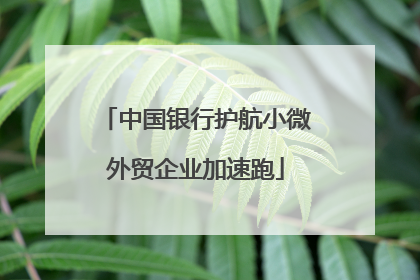中国银行护航小微外贸企业加速跑
