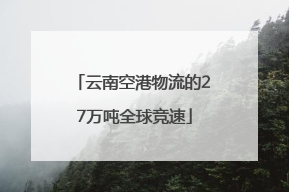 云南空港物流的27万吨全球竞速