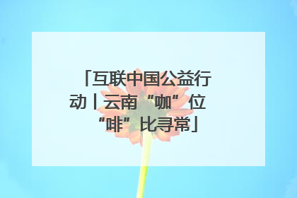 互联中国公益行动丨云南“咖”位“啡”比寻常