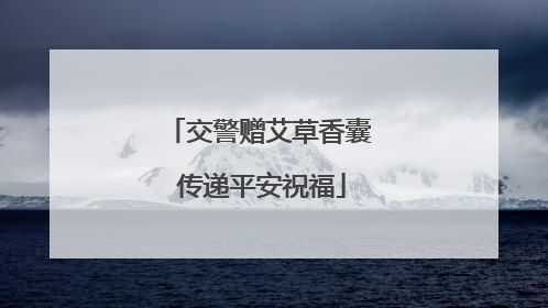 交警赠艾草香囊 传递平安祝福