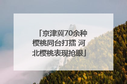 京津冀70余种樱桃同台打擂 河北樱桃表现抢眼