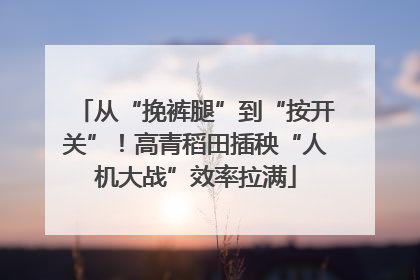 从“挽裤腿”到“按开关”！高青稻田插秧“人机大战”效率拉满
