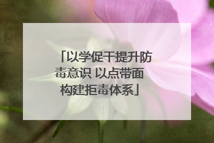 以学促干提升防毒意识 以点带面构建拒毒体系