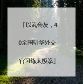 以武会友，40余国驻华外交官习练太极拳