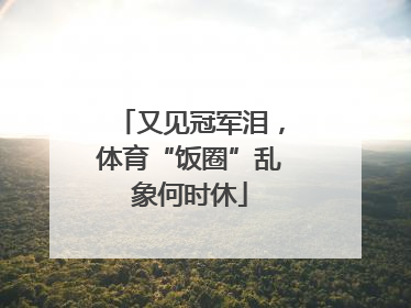又见冠军泪，体育“饭圈”乱象何时休