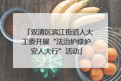 双清区滨江街道人大工委开展“法治护绿护安人大行”活动